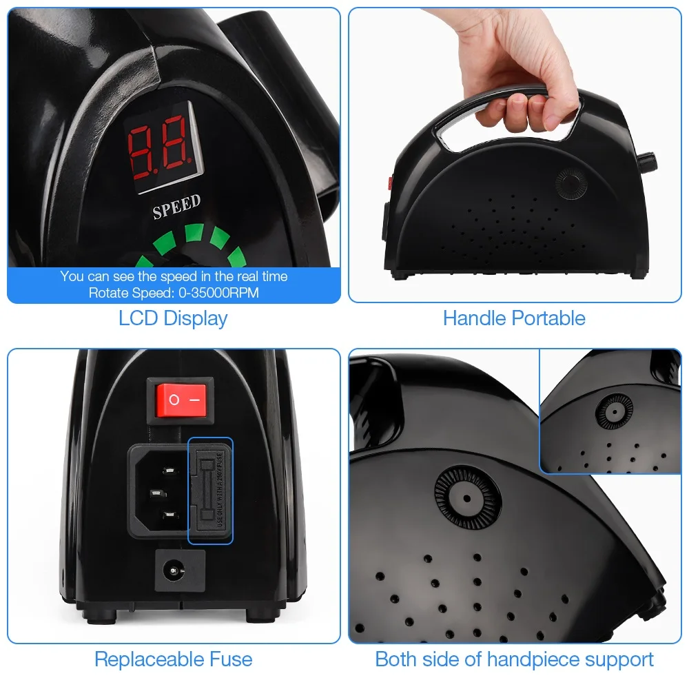 65 Вт сильные маникюрные дрели для ногтей педикюрная машина электрическая пилка