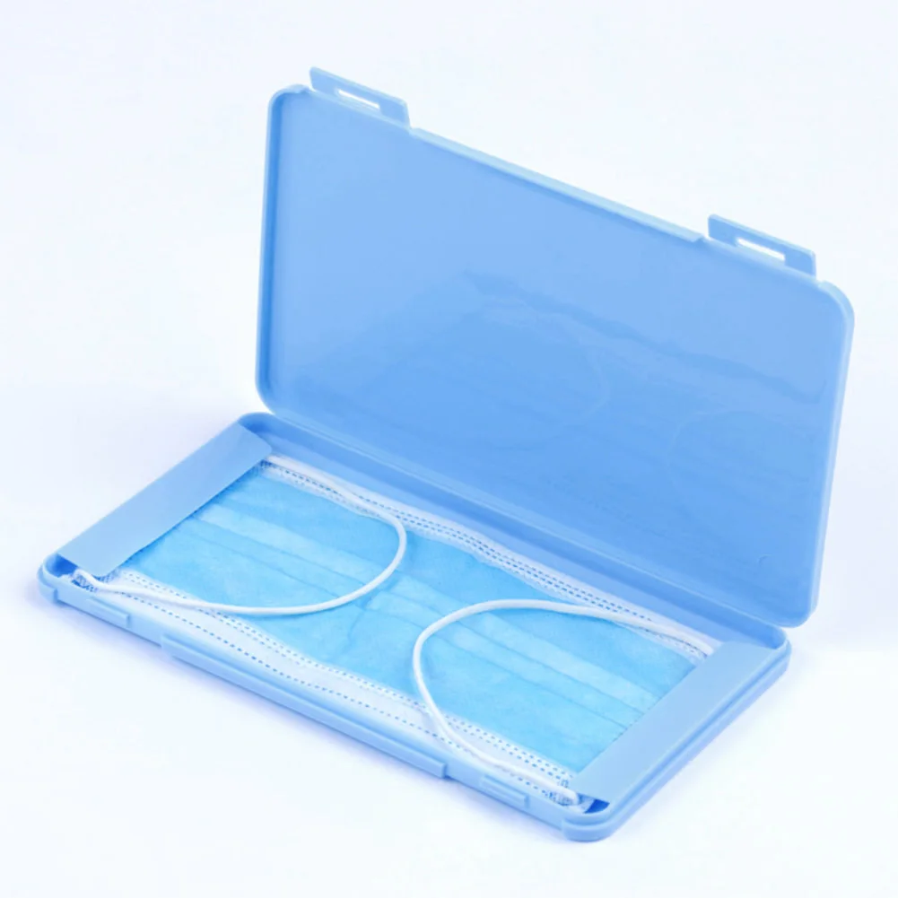 

Foldable Waterproof Storage Clip 4pcs Mask Storage Box Portable Moisture Dustproof Face Mask Container Organizer