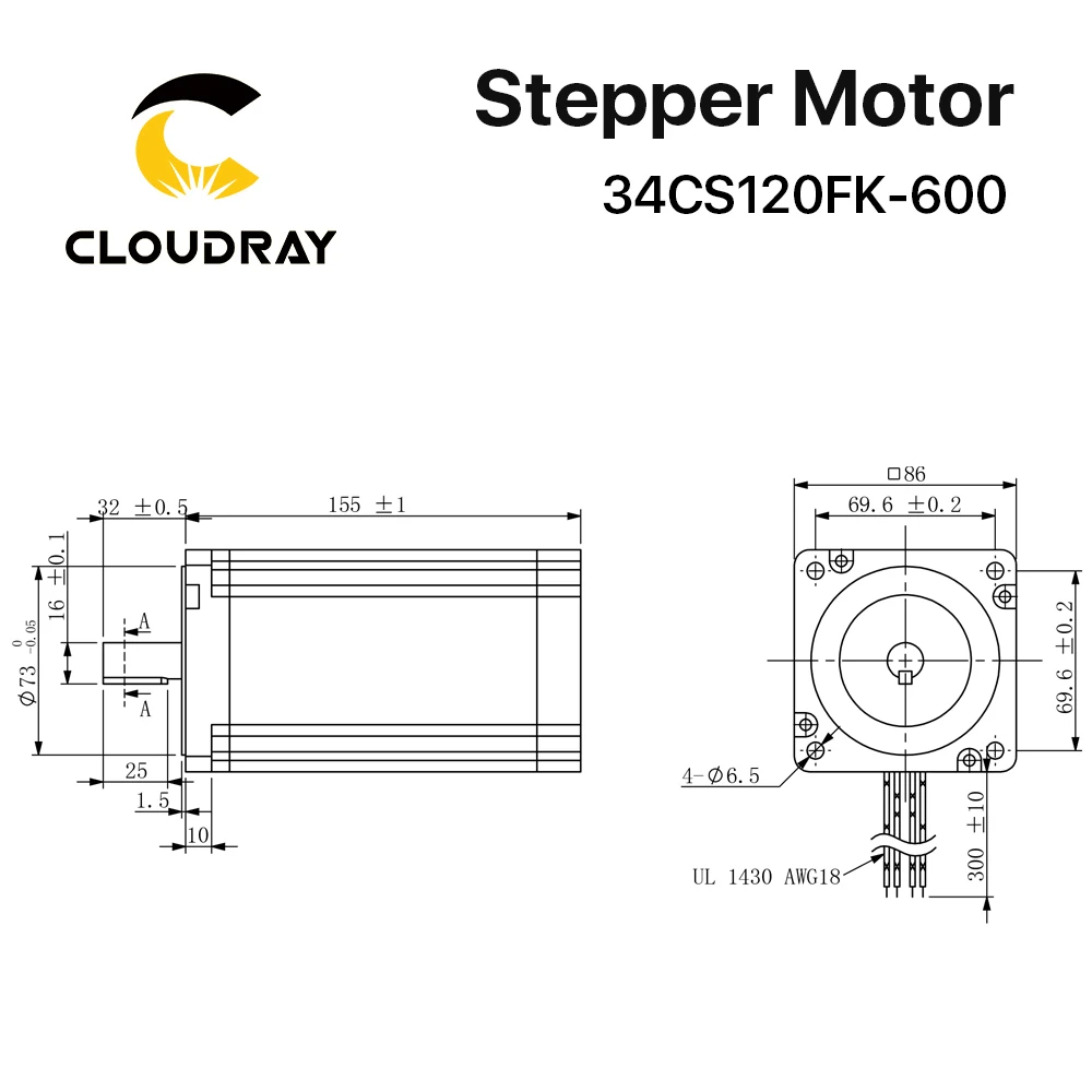 Комплект драйвера шагового двигателя Cloudray Nema 34 12 нм 6 0 А DM860S 2 4 А-7 для 3D-принтера