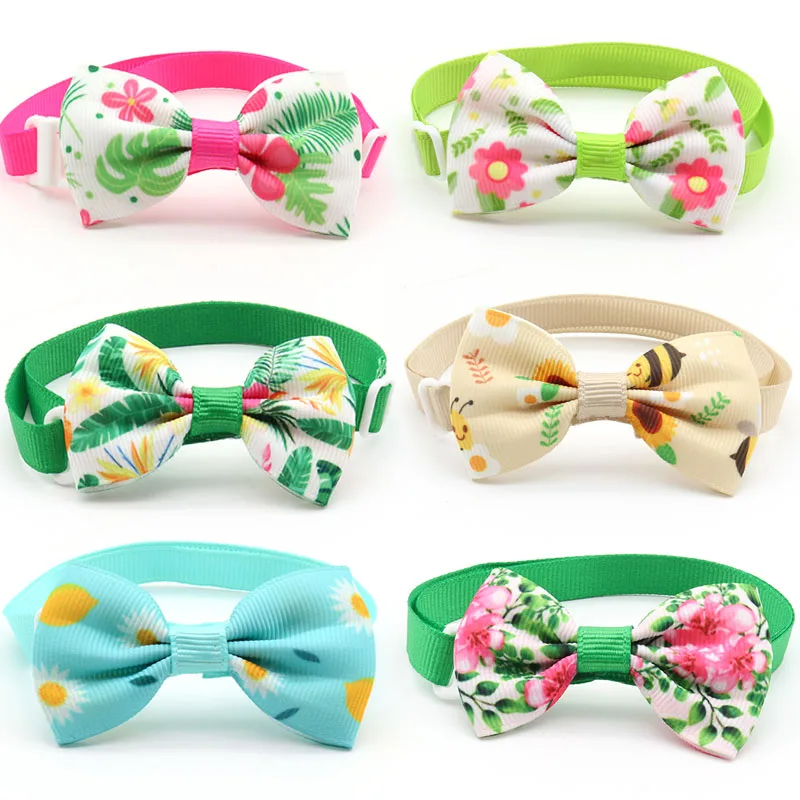 50/100 шт. Домашний питомец собака уход продукт Летний стиль бант щенок лук галстук