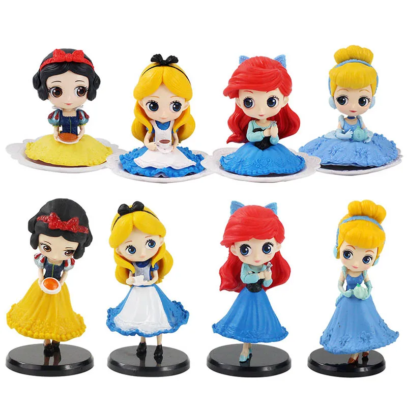 Q Posket фигурки принцесс белоснежная экшн фигурка ПВХ модель игрушки куклы торт