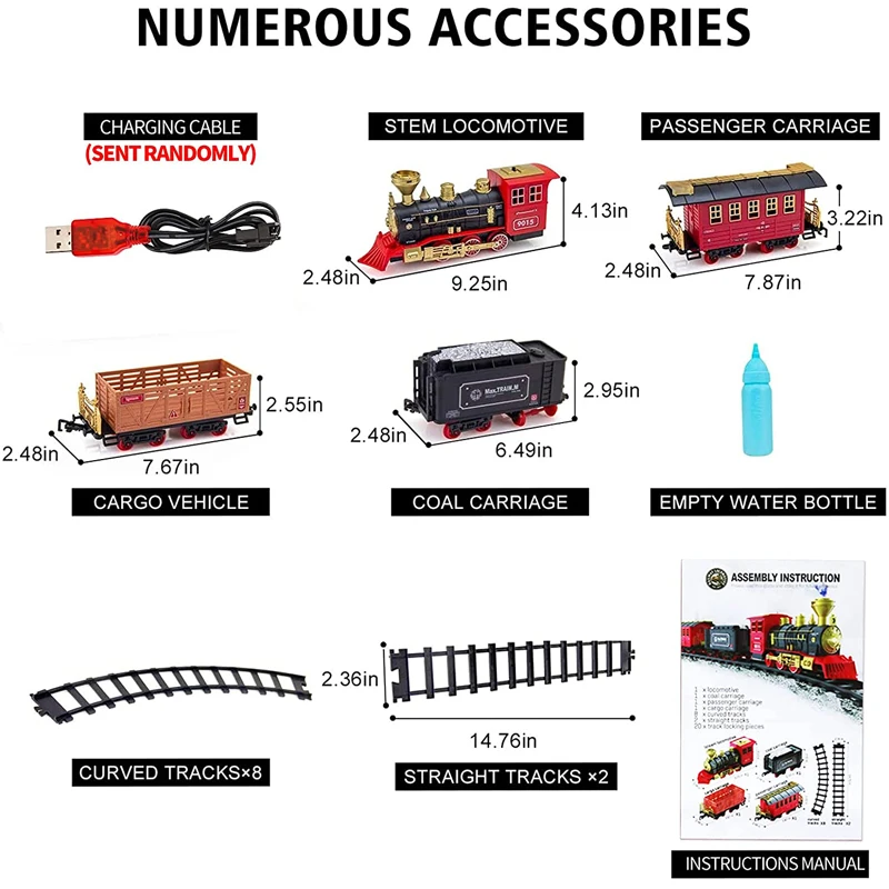 Поезд Ho на батарейках Классический грузовой набор для воды локомотивный игровой