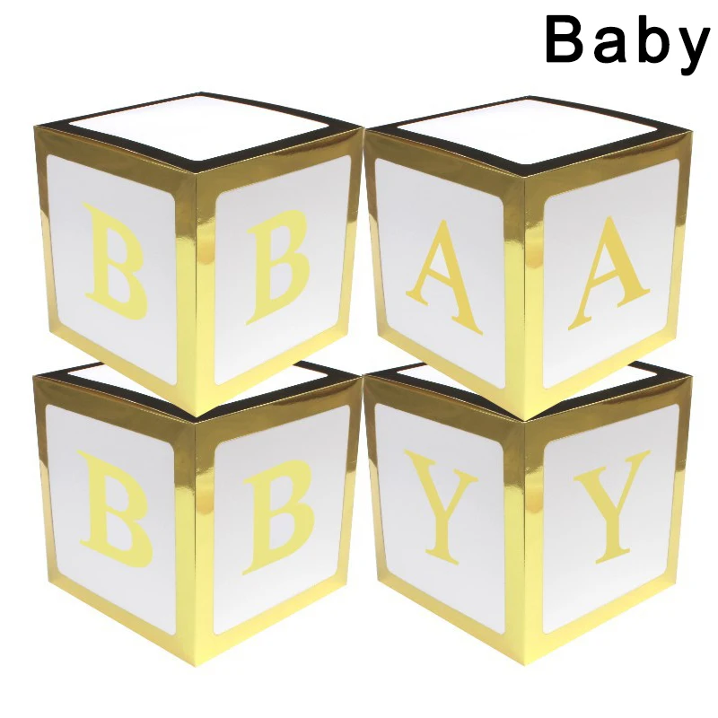4 шт./компл. Baby Shower вечерние декоративный шар коробка прозрачный картонная