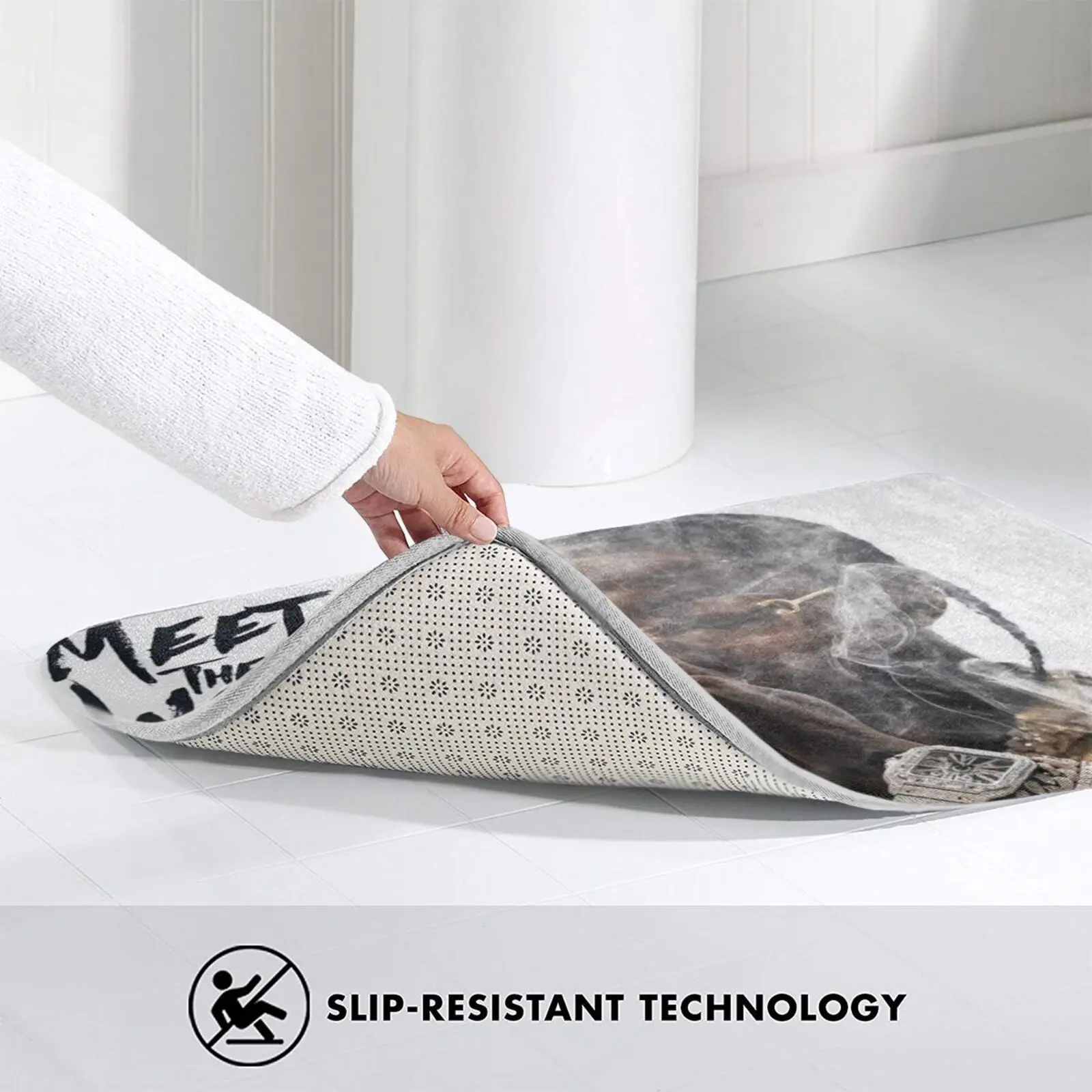 Дымовой коврик Pop Противоскользящий коврики для спальни Smoke Brooklyn New York Ny Drill 50 Cent Rap