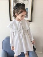 white spring fashion birthday girls dress long sleeve korean cute autumn flower girls dress princess robe fille children bw50dr
