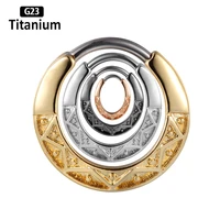 1ps g23 titanium bar real piercing septo septum clicker nose ring 16g white gold rose gold black fashion body piercng jewelry