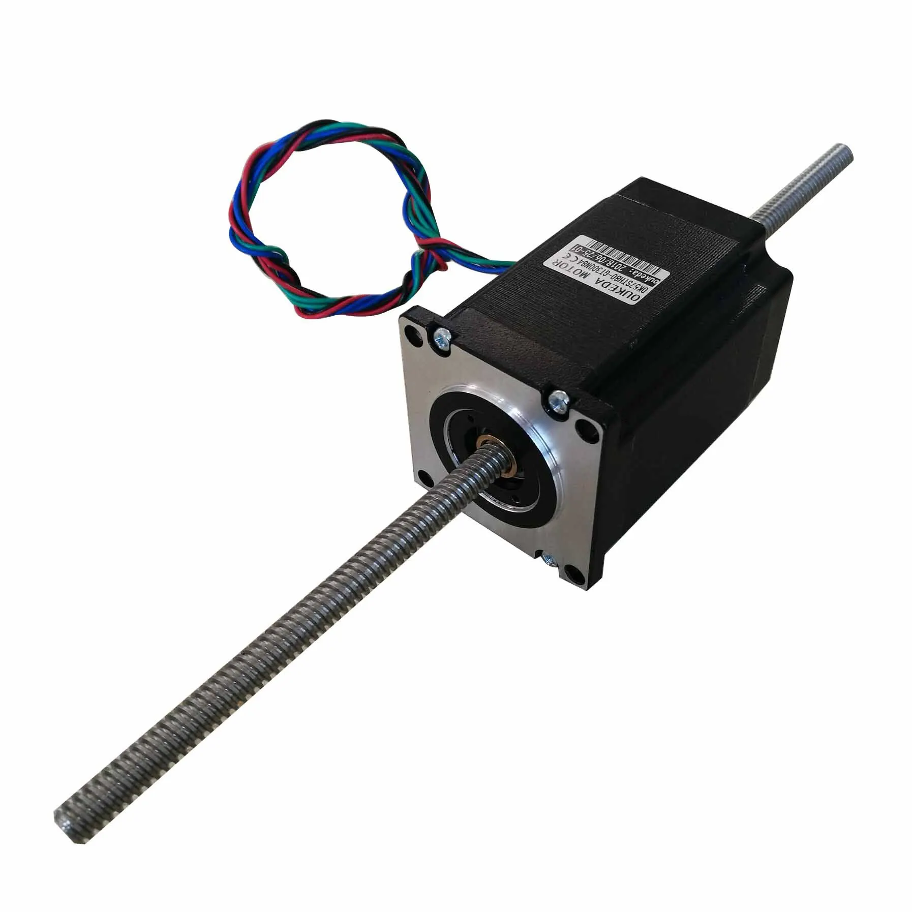 Сквозной винтовой двигатель Nema23 57BYG80 4 2A 2 Нм 57 линейный шаговый с перфорацией и