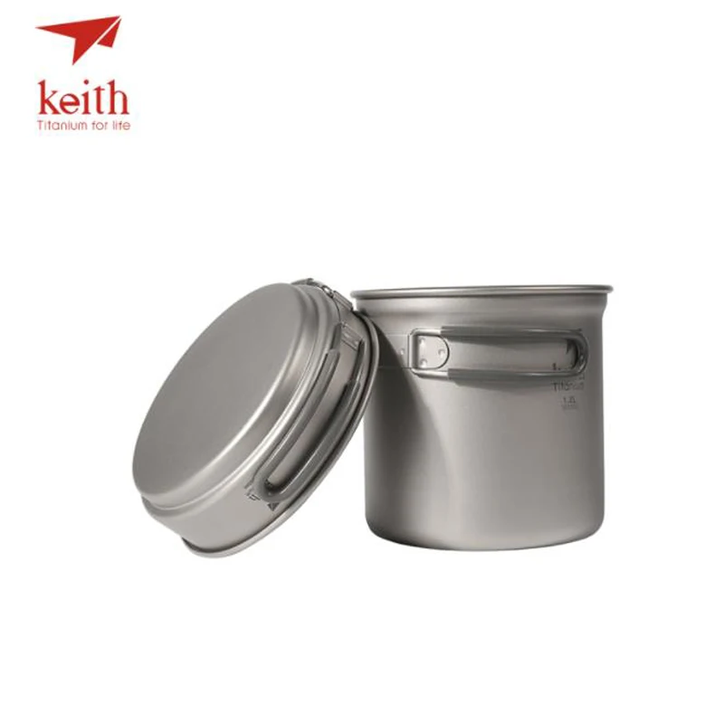 Многофункциональные кастрюли с складной ручкой Keith Titanium посуда для кемпинга