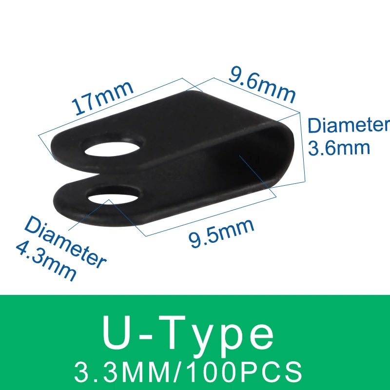 

Кабельные зажимы пластиковые черные 100 шт