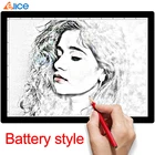 A4 светодиодный светильник для Беспроводной Батарея приведенный в действие Перезаряжаемые светильник доска для отслеживания художников Рисование эскизов анимации для трафаретов