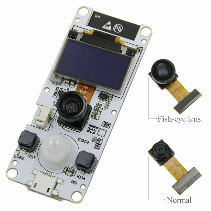 T camera WROVER & PSRAM OV2640 модуль камеры умный дом макетная плата Рыбий глаз объектив 0 96 OLED