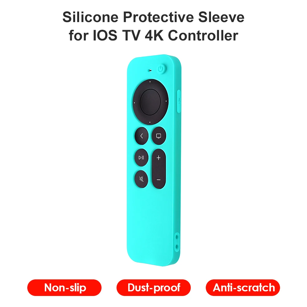 

Silicone Remote Control Soft Protective Case for Apple TV 4K 2021 Remote Controller Shockproof Cover Skin Anti Slip with Lanyard
