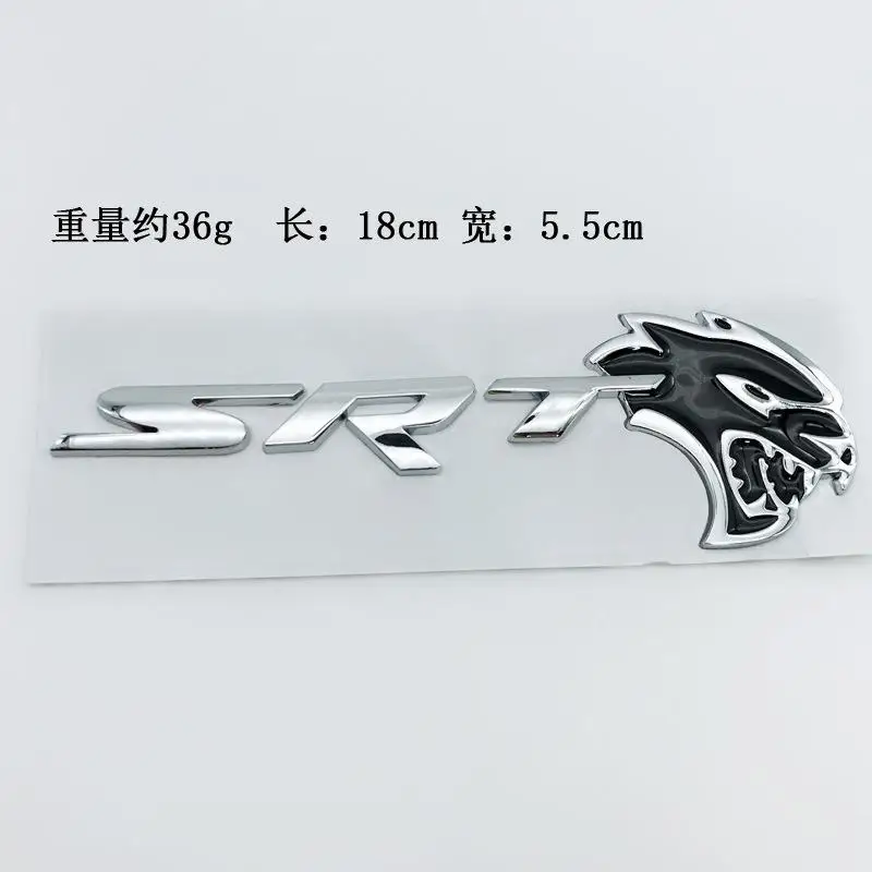 1 шт. Металл srt Hell Cat Leopard Head наклейки для автомобиля автоэмблема значок наклейка для автомобиля Стайлинг для Dodge Chrysler Grand Cherokee Jeep - Название цвета: black