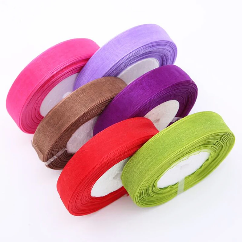 1 см Снежная пряжа шифон лента цветочный магазин свежее мыло в подарочной коробке