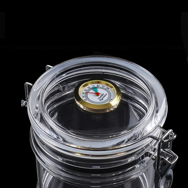 Акриловая банка для хьюмидора с гигрометром хьюмидор который может вмещать