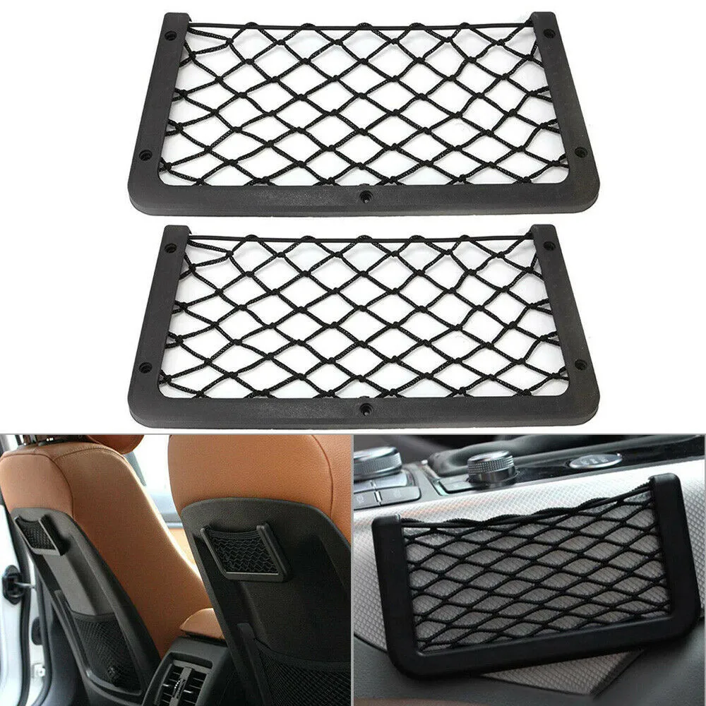 

2x Universal Large Storage Net Pocket Camper Van Caravan Organiser Holder 35*18cm Interior Accessories Storage Nets