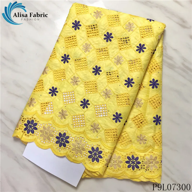 

Alisa french lace green embroidery with stones african dry lace 100% polyester bazin riche fabrics 5 yards/piece for party dress