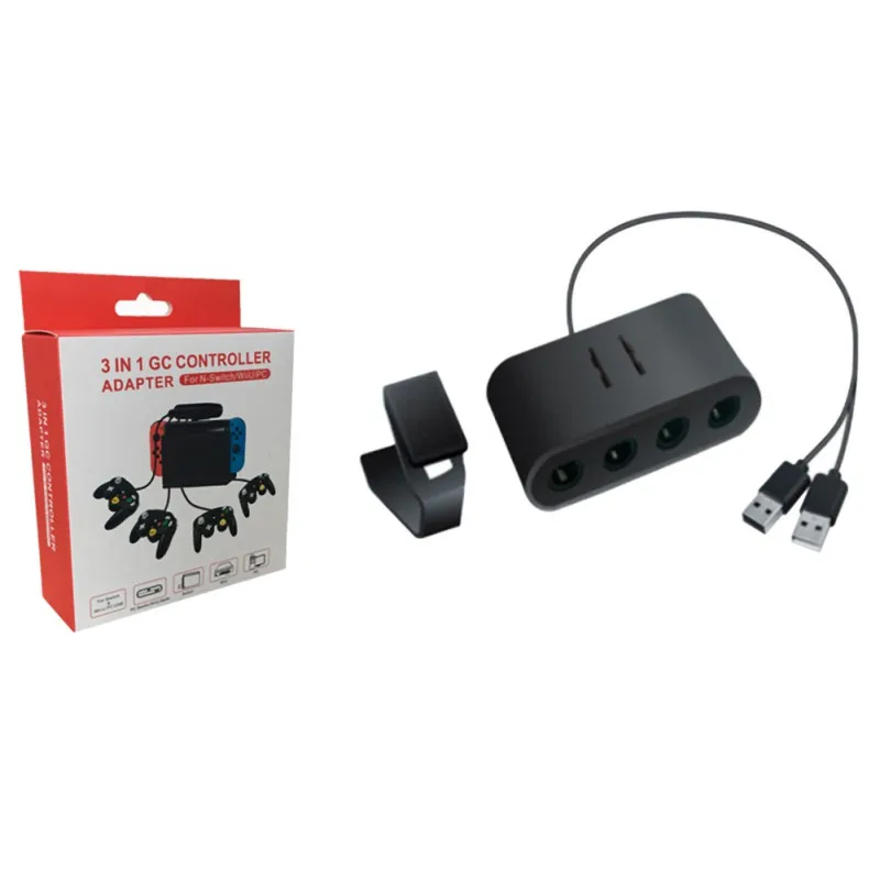Новинка 2019 для Smash / Brothers GameCube PC/Switch/Nintendo U 3-в-1 4-портовый USB адаптер игрового