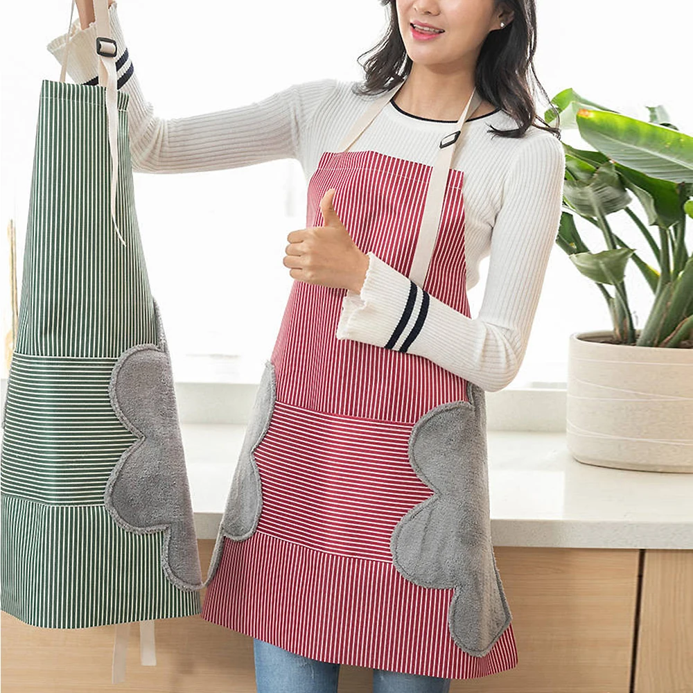 

Erasable Hand Waterproof Apron Cooking Catering Chef Barista Work Apron 2