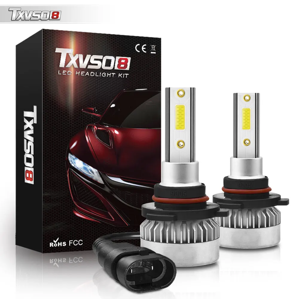 

TXVSO8 2020 Mini 9005 Led Lights 6000K 20000LM Car LED Headlight Bulbs Universal 12V 110W HB3 Lamps for Automotives Ampoule Led