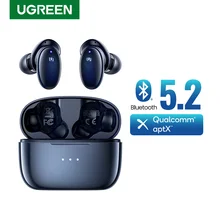 UGREEN HiTune X5 TWS Wireless Bluetooth 5.2 Earphones aptX Qualcomm Chip 70ms Low Latency 28 Hrs Music Gaming Mode