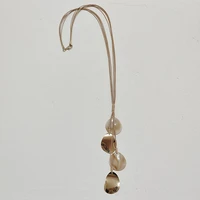 karakale long pendant necklace handmade%c2%a0accessories bohemian%c2%a0styles acrylic necklace fashion metal jewelry