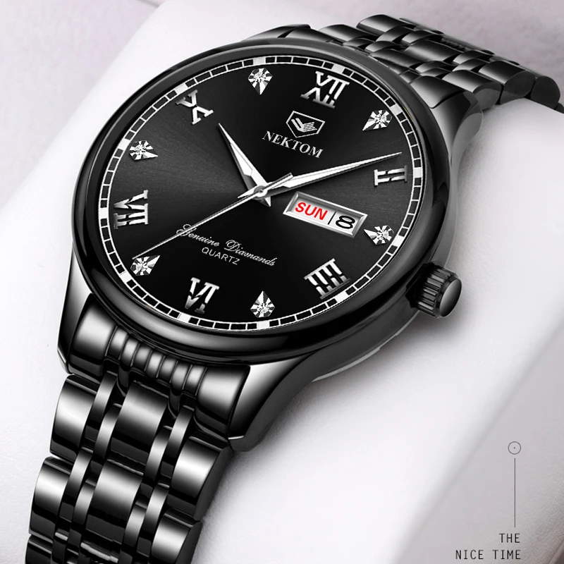 Мужские часы NEKTOM роскошные Брендовые спортивные с хронографом из