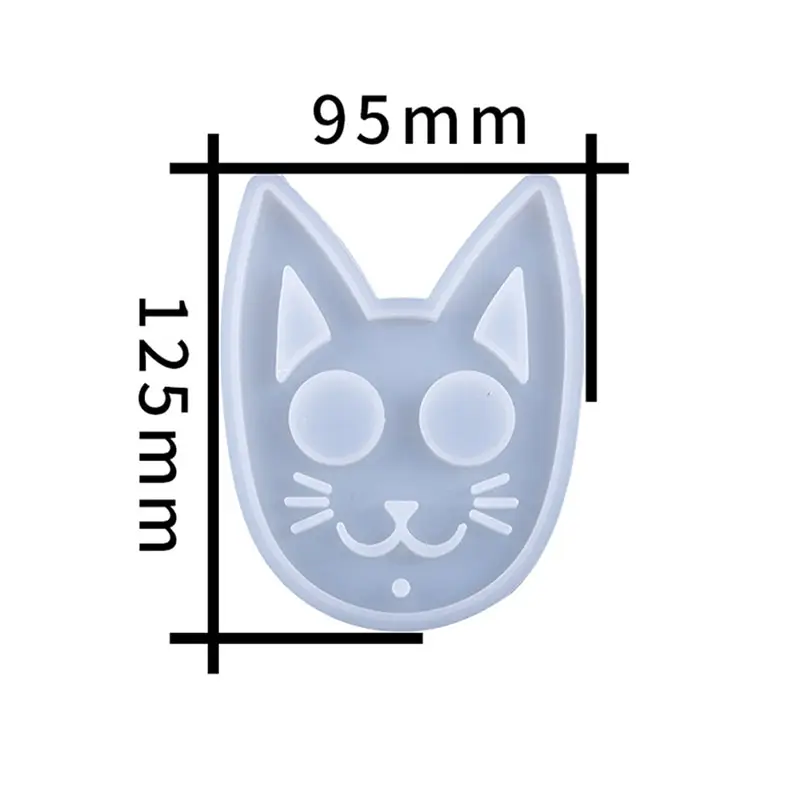 

Silicone Cat Pendant Mold DIY Crafts Jewelry Necklace Pendant Self-defense Cat Keychain Pendant Epoxy Resin Mold