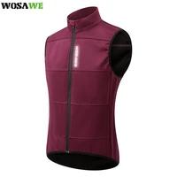 wosawe mens lightweight cycling vest winter autumn windproof sleeveless cycling jacket for hiking running golf