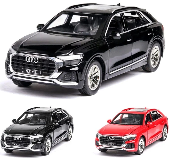 

1:24 High Simulation Audi Q8 SUV Sound And Light Pull Back Alloy Toy Car Model For Children Gifts Car Kids Toy 005