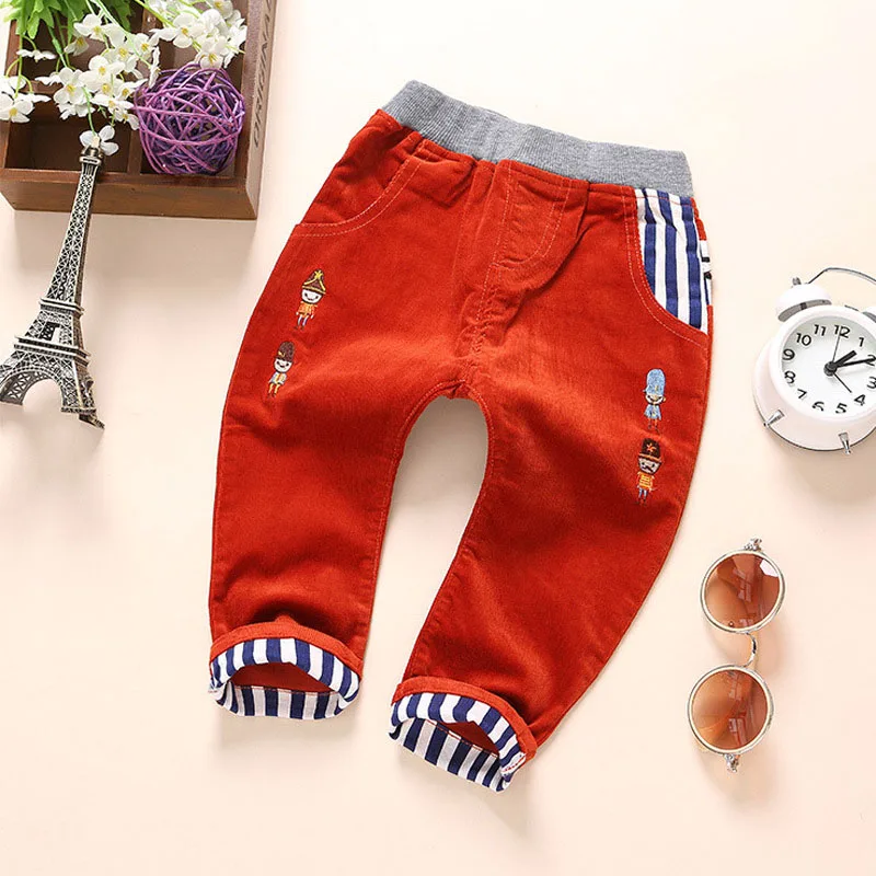 Style 1-Orange IENENS От 1 до 4 лет осенняя одежда для мальчиков прямые брюки детский, для маленьких мальчиков, Повседневные длинные брюки дети детские, для малышей вельветовые куртки - Цвет: Style 1-Orange