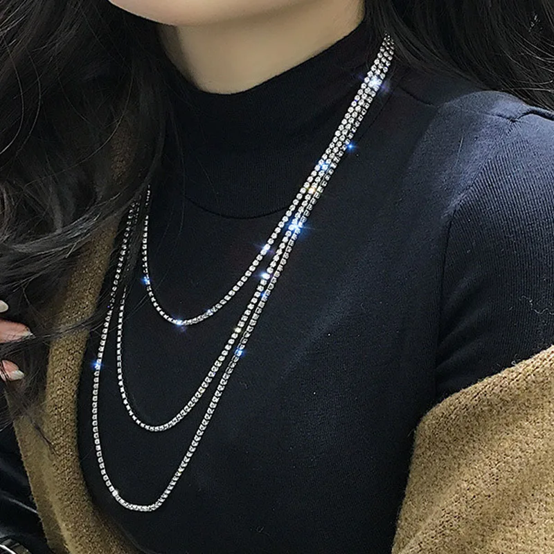 1 pcs Shining Crystal Letter Pendant Earrings Claw Link Chain Necklace Women Girl Birthday Bride Noiva Weding Party Jewelry Sets | Украшения