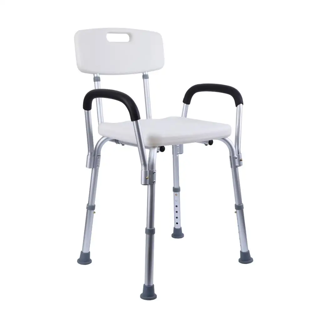 Стул для душа Yonntech с регулируемой высотой подлокотники мягкими чашечками