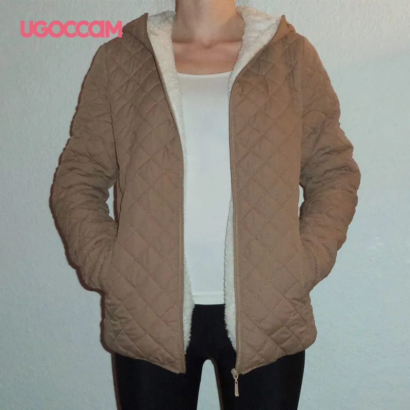 

UGOCCAM Women Coat Jacket Long Sleeve Parkas Coats Loose Autumn Winter Solid Zipper Casual Jacket 2020 Streetwear Outwear