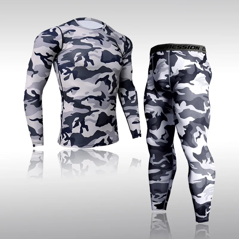

New Brand Men Thermal Underwear Winter Sets Quick Dry Compression Men's Underwearr Warm Leggings Long Johns Clothing