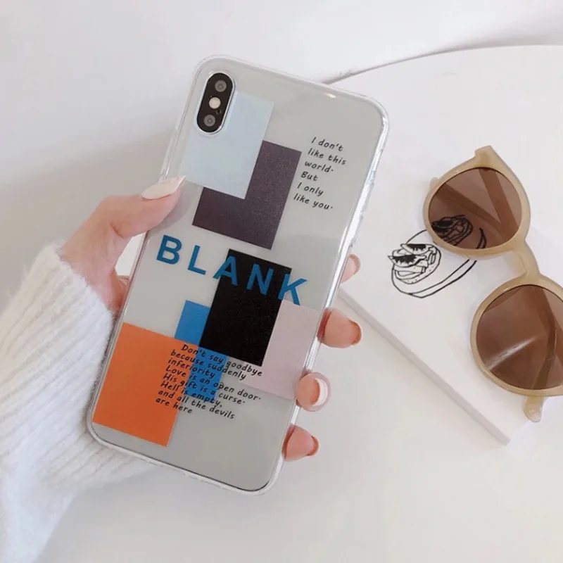 

Art creative geometric silicone mobile phone case for iPhone11 12Pro Max mini X XR XSMax 8 7PluS anti-fall protective back cover