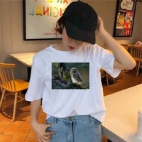 cute owl icon animal graphic print t shirt women clothes white funny tshirt femme summer tops female t shirt clothes