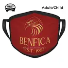 Золотая дизайнерская черная дышащая многоразовая маска для рта Benfica Sl Benfica Slb Benfica Benfiquista gloriosa Aguias