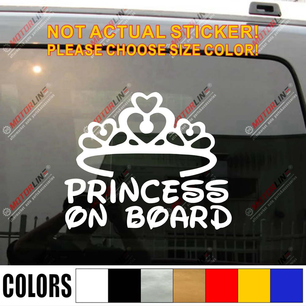 Принцесса на борту ребенок предупреждающий автомобиль наклейка Наклейка