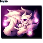 Полноразмерная Алмазная картина с изображением девять хвостовых Лис из аниме