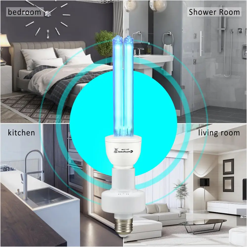 15w 25w UVC Sterilization Germicidal Bulb 110v 220v E27 UV Lamp Ozone Clean Quartz Light With Timer remoter for 20m² 30m² Room | Лампы и