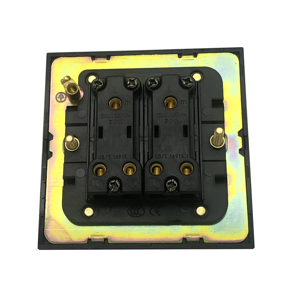 Ливбет 1 ганг / 2 3 4 пути переключатель на стене и черный металлический пульт управления осветительным устройством