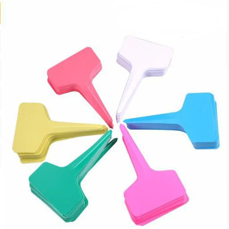 

100 шт. 5x7 см для пальцев, искусственные бриллианты, Т-образный Tag детский сад семена цветов пластиковые этикетки для растений для растения Укр...