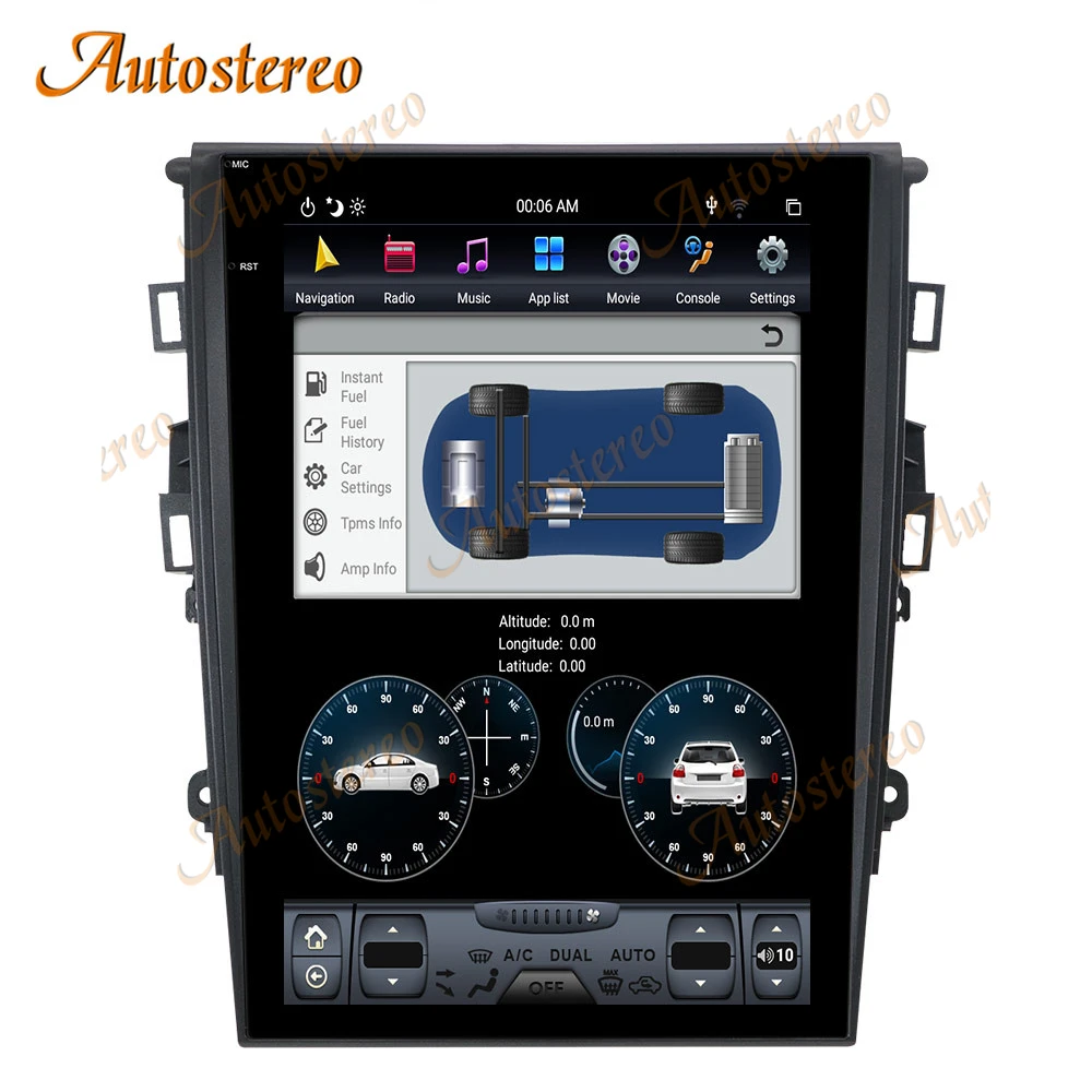 Автомобильный GPS-навигатор на Android 9 0 128 + 4G для Ford Mondeo Fusion MK5 2013 Головной блок
