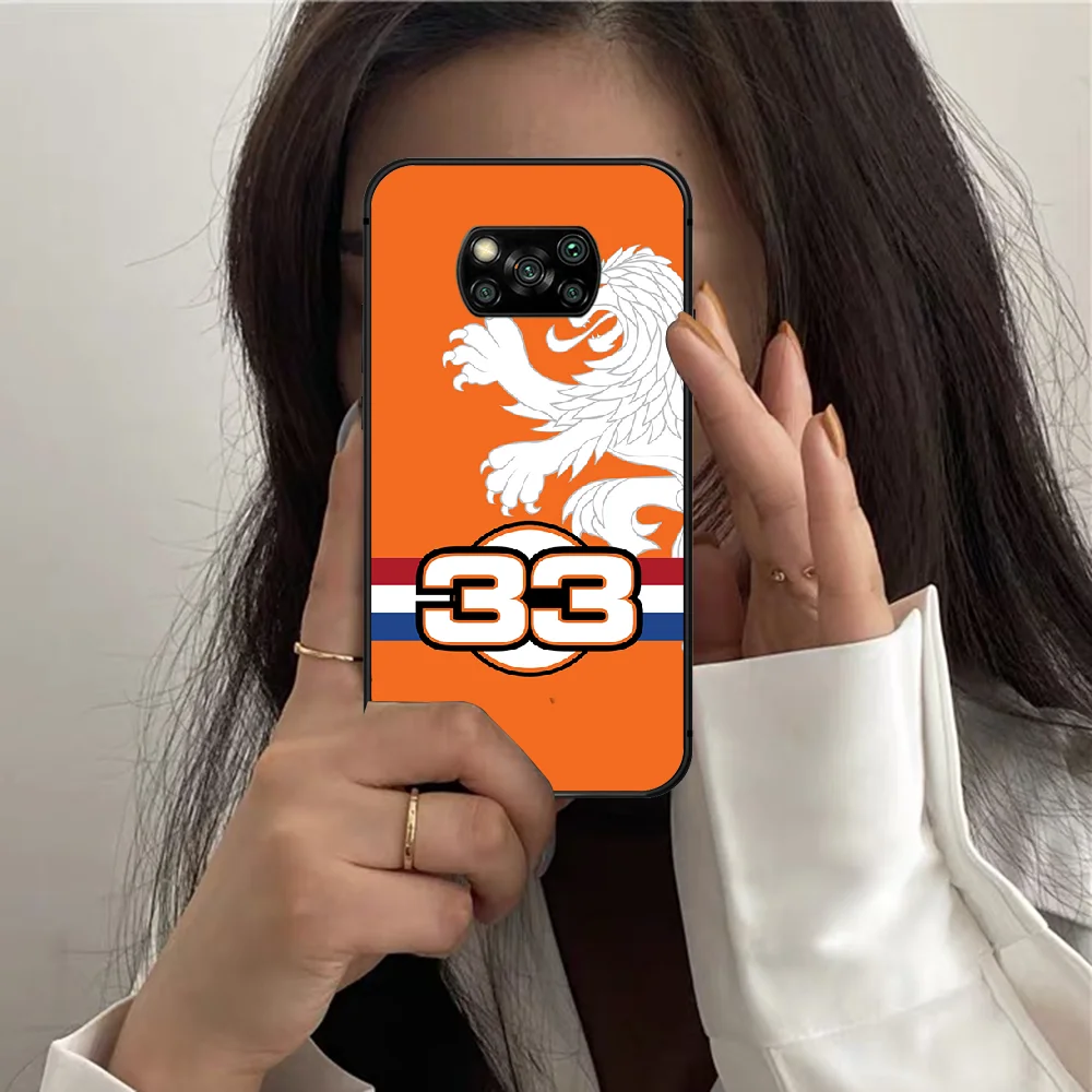 

F1 Racer 33 Number Phone Case For XIAOMI MI 8 9 SE Note 10 T Pro Lite Max 2 Poco X A 3 black Funda Luxury Bumper Tpu Prime Trend
