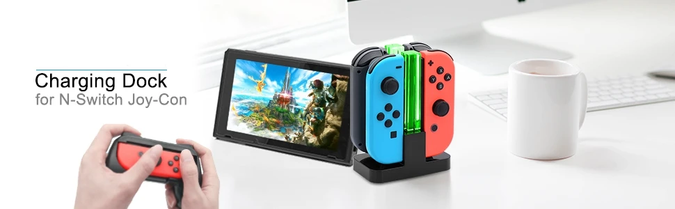 Зарядное устройство для зарядного устройства для nintendo s Swicth Joycon NS nintendo Switch Gamepad со светодиодной подсветкой