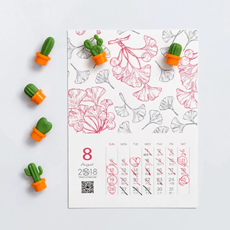 6 шт./компл. магниты на холодильник милый кактус сочные растения магнит кнопка