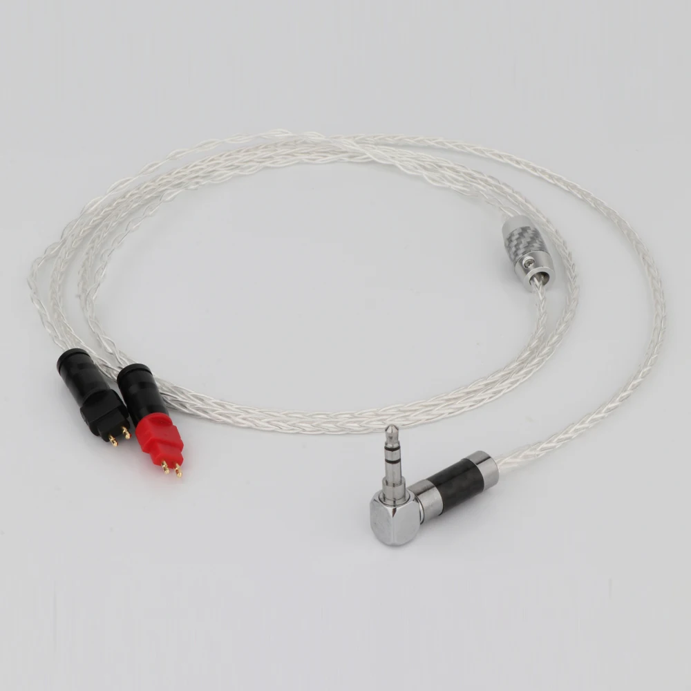 

Preffair Hi-End Silver Plated OCC 3.5mm Right Angled Headphone Upgraded Cable For HD650 HD600 HD660s HD6XX Earphone Cable HiFi