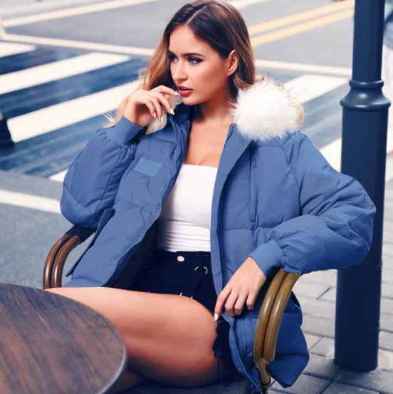 2019 осенне зимние модели однотонное хлопковое пальто на молнии со съемным меховым