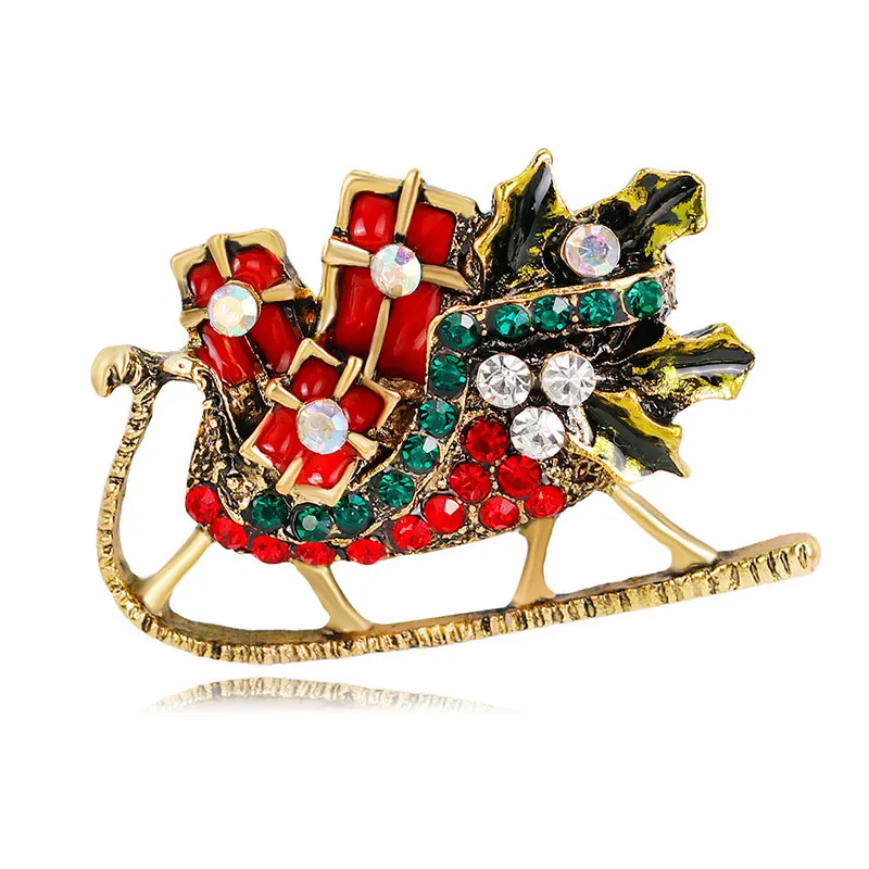 31 цвет брошь на рождественскую елку олень Снеговик колокольчик модная забавная